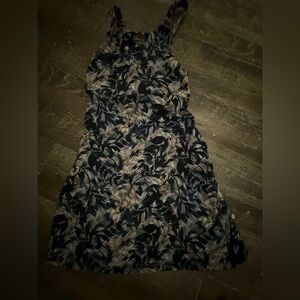 Elegant Leaf Print Dress